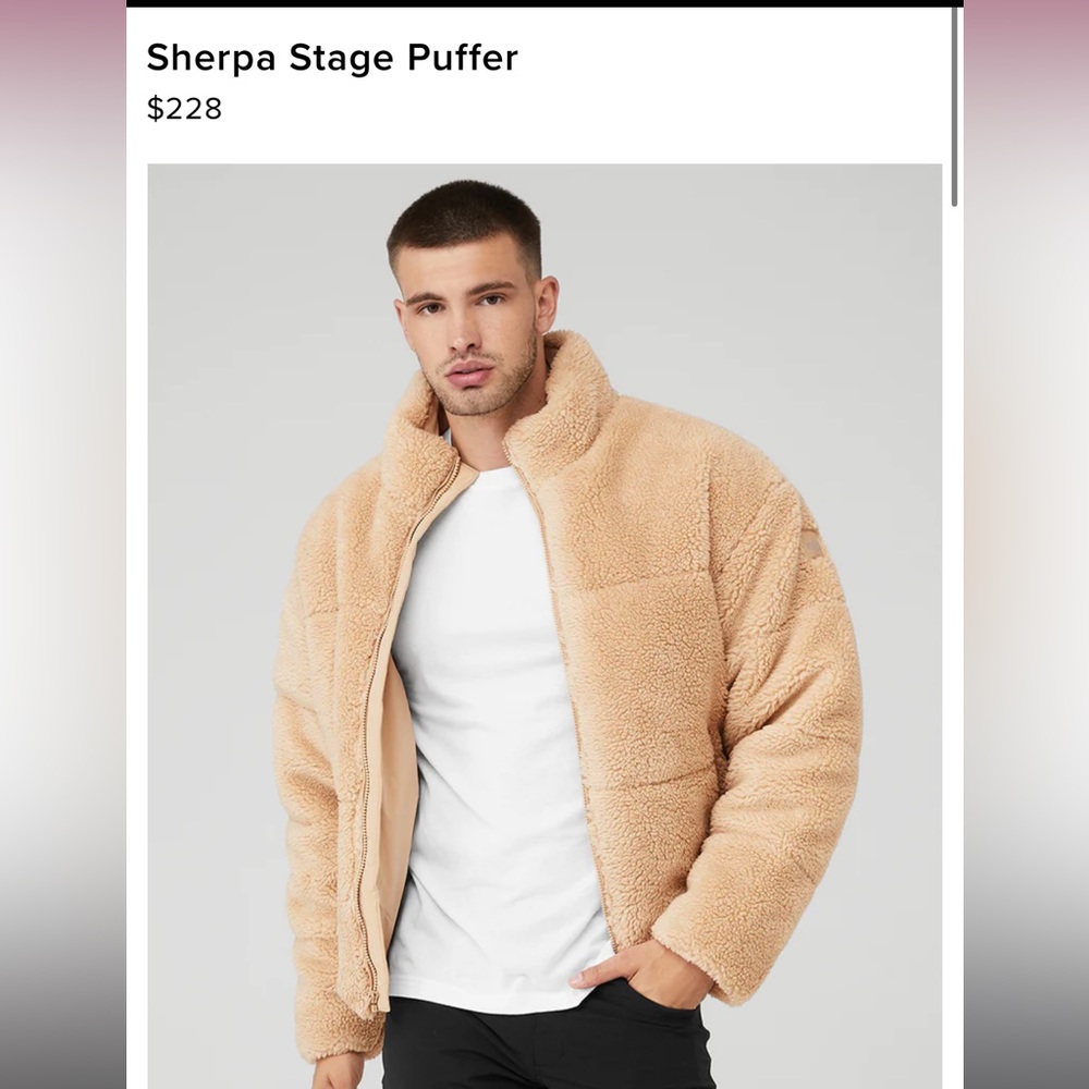 Alo Men’s Sherpa Stage Puffer size M